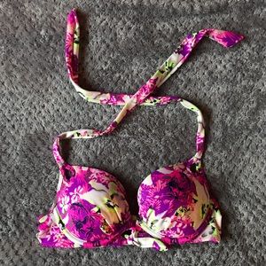NEON Victoria Secret Floral Pushup Bikini Top